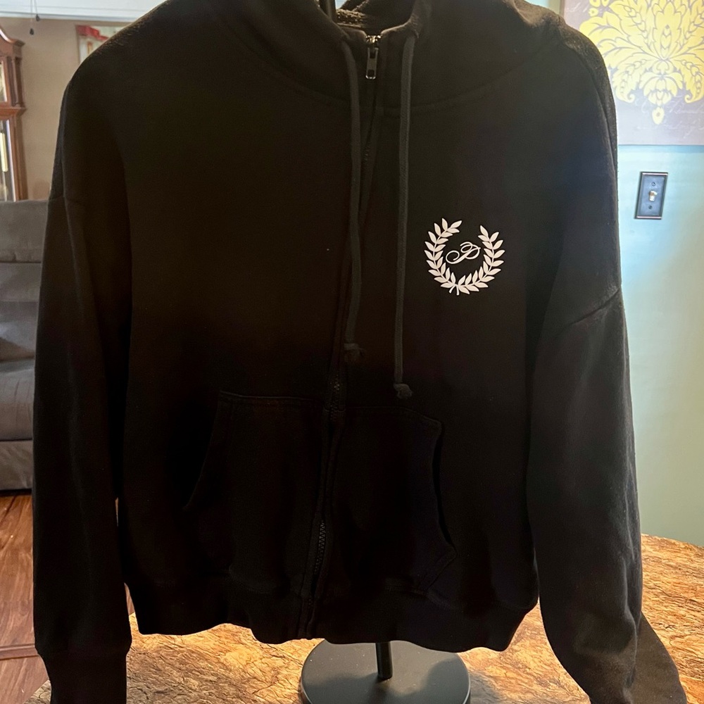 PINK Victoria's Secret Black hoodie women’s size Medium - Picture 2 of 6